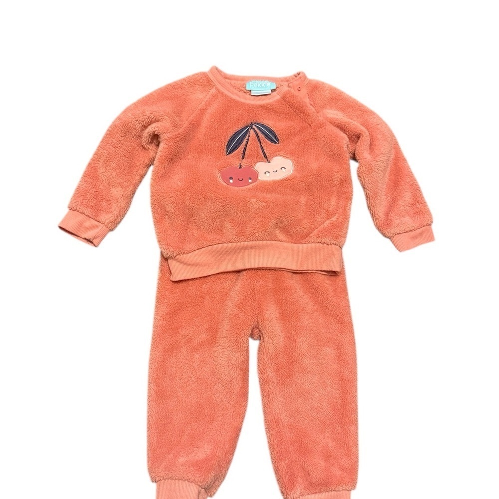 Kids Fleece Set in Peach